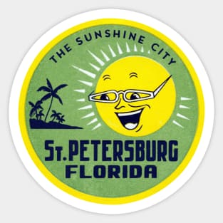 1955 Sunshine City, St. Petersburg Florida Sticker